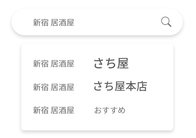 検索候補の表示・非表示